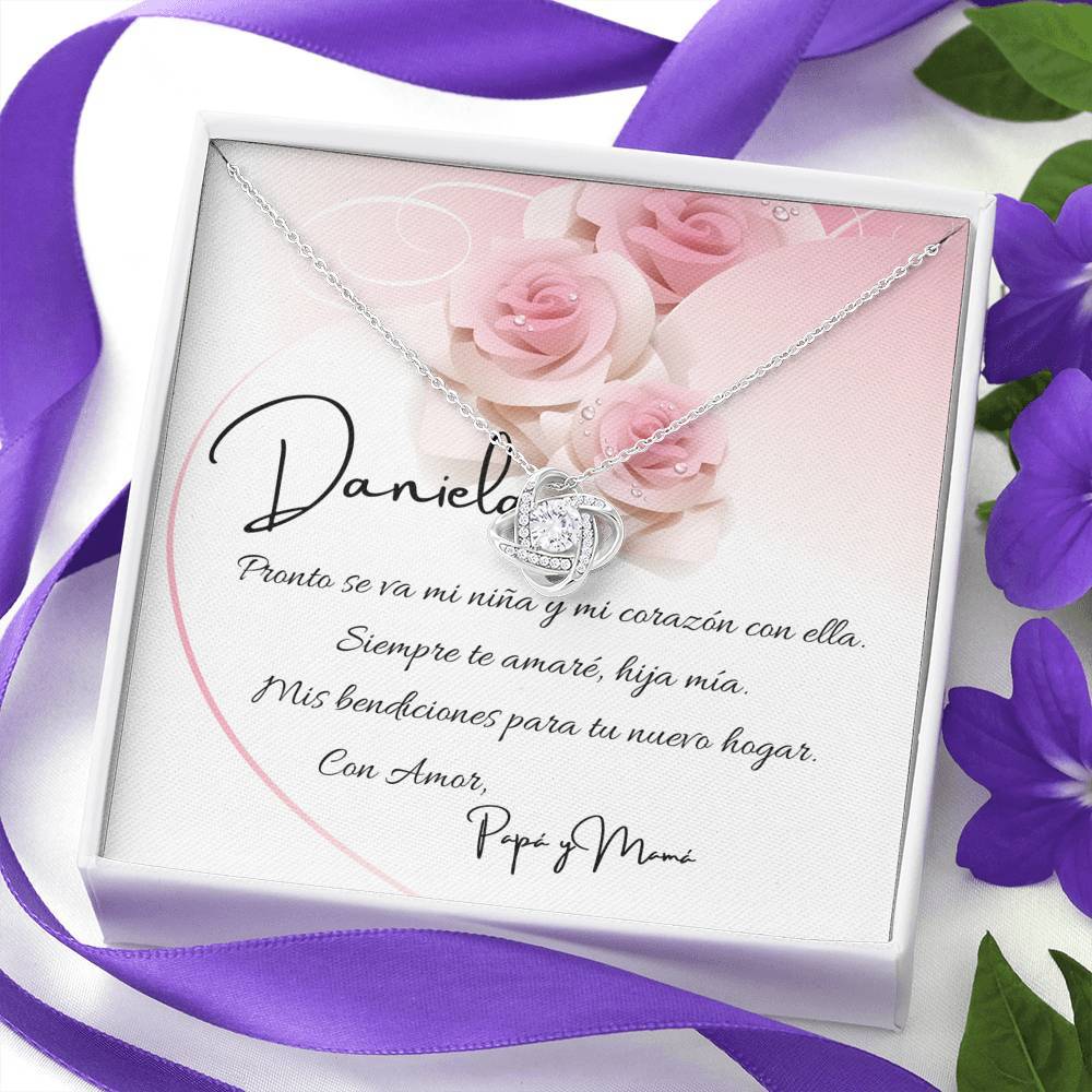 Regalo Perfecto para una hija que se casa. Collar Nudo de Amor. Jewelry/LoveKnot 