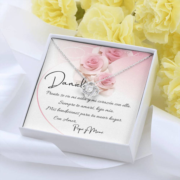 Regalo Perfecto para una hija que se casa. Collar Nudo de Amor. Jewelry/LoveKnot 