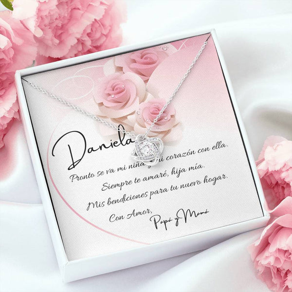 Regalo Perfecto para una hija que se casa. Collar Nudo de Amor. Jewelry/LoveKnot 