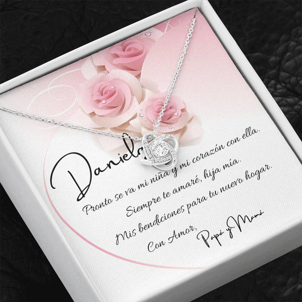 Regalo Perfecto para una hija que se casa. Collar Nudo de Amor. Jewelry/LoveKnot 