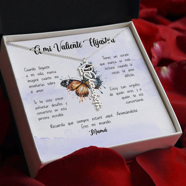 Regalo Sentimental para una Hija del corazón - Collar personalizado con nombre y birrete de Graduación para Hijastra Jewelry/NameNecklace 