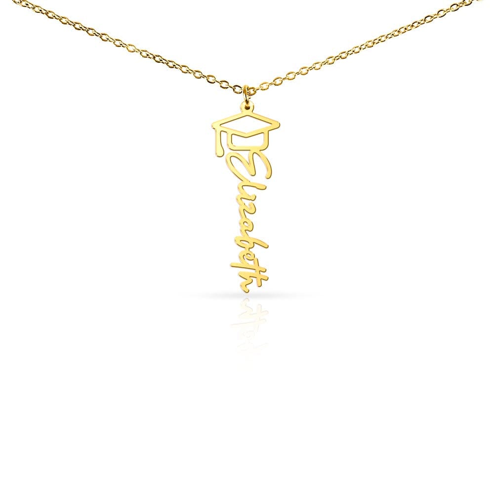 Regalo Sentimental para una Hija del corazón - Collar personalizado con nombre y birrete de Graduación para Hijastra Jewelry/NameNecklace 