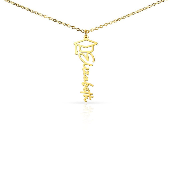 Regalo Sentimental para una Hija del corazón - Collar personalizado con nombre y birrete de Graduación para Hijastra Jewelry/NameNecklace 