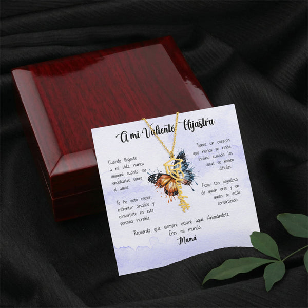 Regalo Sentimental para una Hija del corazón - Collar personalizado con nombre y birrete de Graduación para Hijastra Jewelry/NameNecklace 