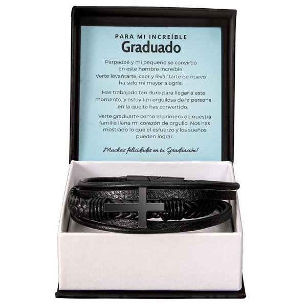 Regalo Significativo para Hijo que Lleva Tu Amor y Fe Siempre - Pulsera de Cruz para Hombre Jewelry Caja Estándar 