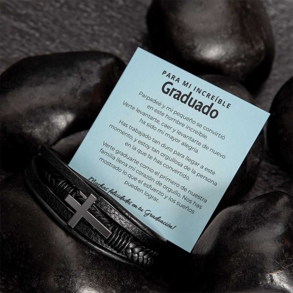 Regalo Significativo para Hijo que Lleva Tu Amor y Fe Siempre - Pulsera de Cruz para Hombre Jewelry 