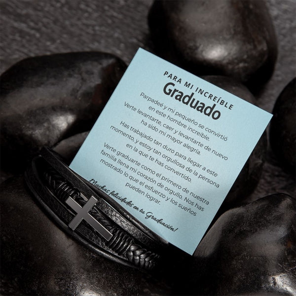 Regalo Significativo para Hijo que Lleva Tu Amor y Fe Siempre - Pulsera de Cruz para Hombre Jewelry 