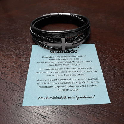 Regalo Significativo para Hijo que Lleva Tu Amor y Fe Siempre - Pulsera de Cruz para Hombre Jewelry 