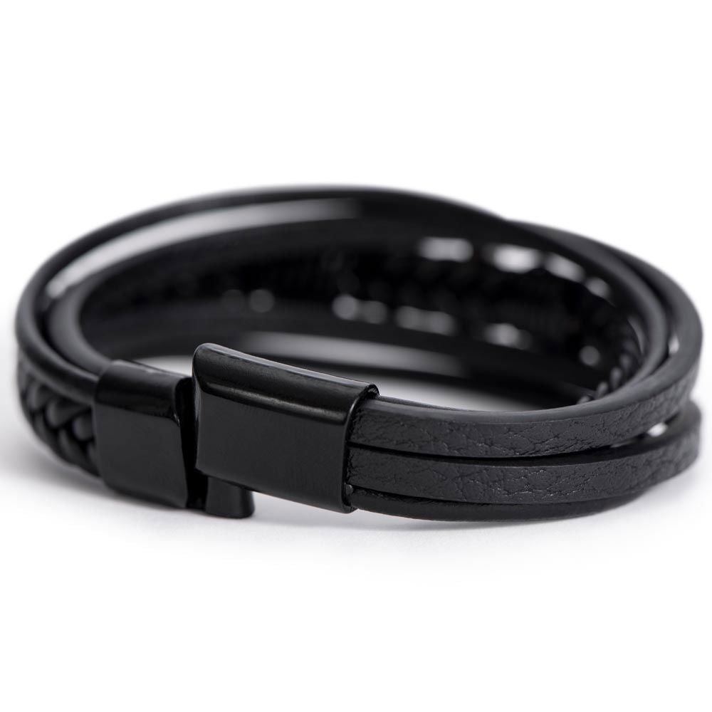 Regalo Significativo para Hijo que Lleva Tu Amor y Fe Siempre - Pulsera de Cruz para Hombre Jewelry 