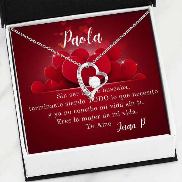 Regalo único para la Mujer de tu vida- Sin ser lo que esperaba, terminaste siendo… - Collar Forever Love con Tarjeta para enamorarla más. Jewelry/ForeverLove 
