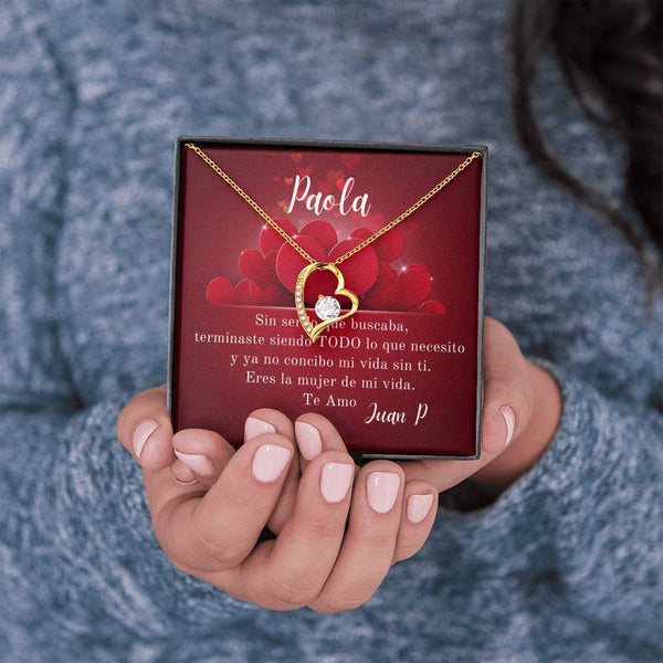 Regalo único para la Mujer de tu vida- Sin ser lo que esperaba, terminaste siendo… - Collar Forever Love con Tarjeta para enamorarla más. Jewelry/ForeverLove 