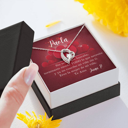 Regalo único para la Mujer de tu vida- Sin ser lo que esperaba, terminaste siendo… - Collar Forever Love con Tarjeta para enamorarla más. Jewelry/ForeverLove 