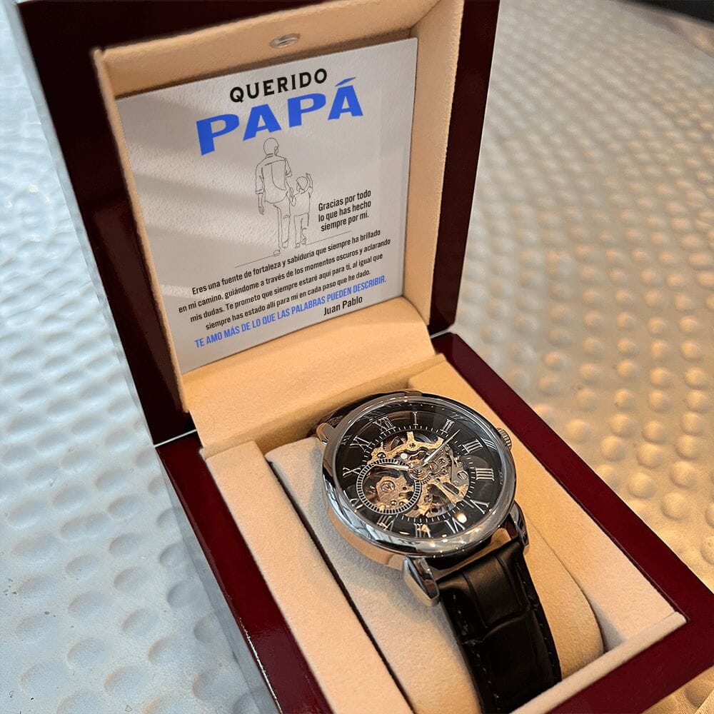 Reloj Calado para Hombre: Estilo, precisión y amor en el regalo perfecto para papá en su día especial. Jewelry ShineOn Fulfillment 