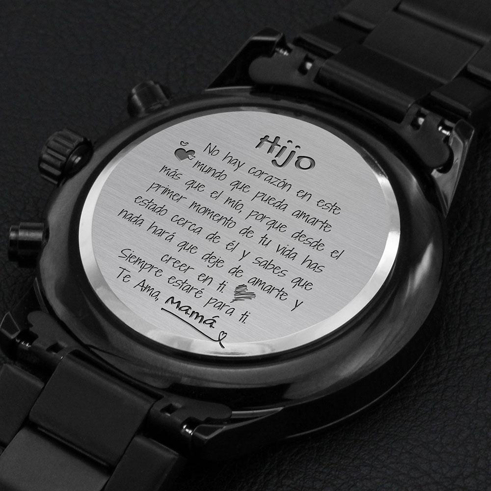 Reloj para Regalar al Hijo - Regalo de Mamá - Reloj cronógrafo Negro. Jewelry/Watch 