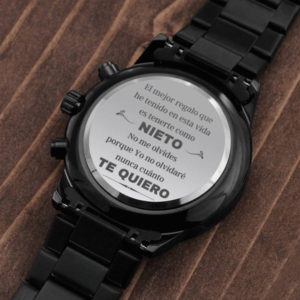 Reloj para Regalar al Nieto - El mejor regalo que he tenido en mi vida - Reloj Cronógrafo Negro Jewelry/Watch 