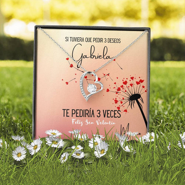 Si tuviera que pedir 3 deseos… - Collar para regalar al Amor de Mi vida en San Valentín- Collar Por Siempre Amor Jewelry 