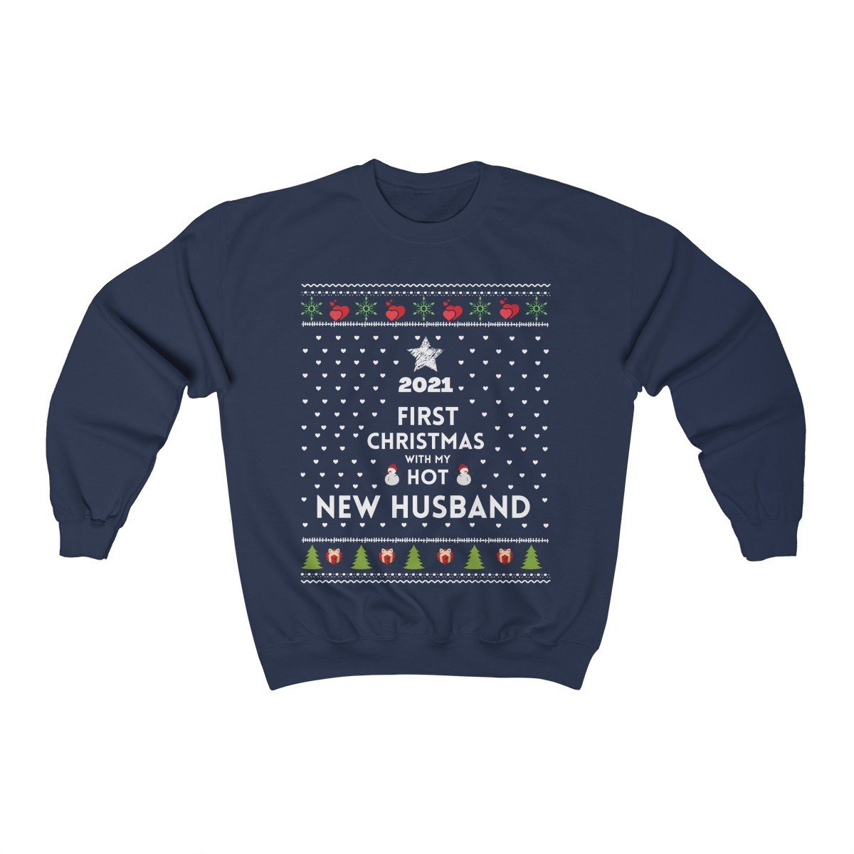 Sweater Navidad para Esposa Sweatshirt Printify Navy L 