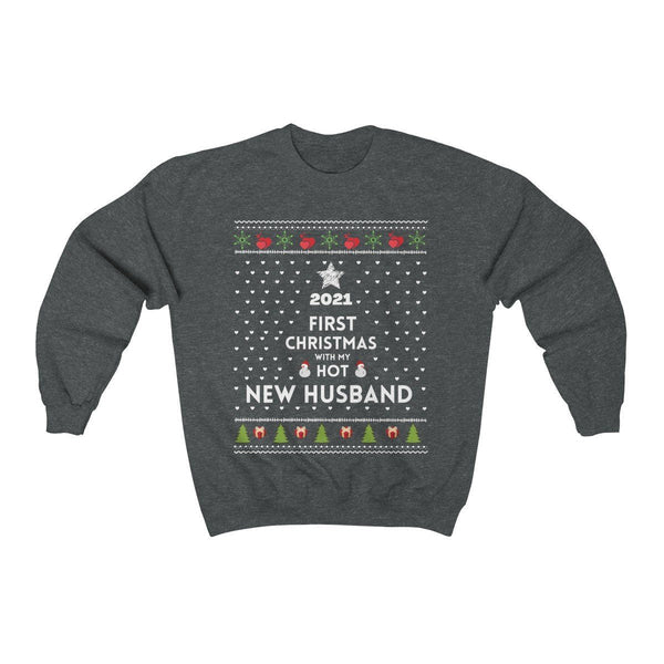 Sweater Navidad para Esposa Sweatshirt Printify Gray S 
