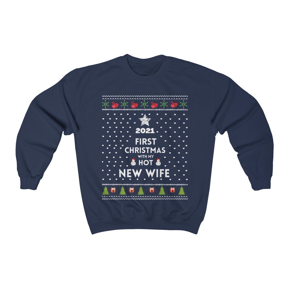 Sweater Navidad para Esposo Sweatshirt Printify Navy S 