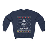 Sweater Navidad para Esposo Sweatshirt Printify Navy S 