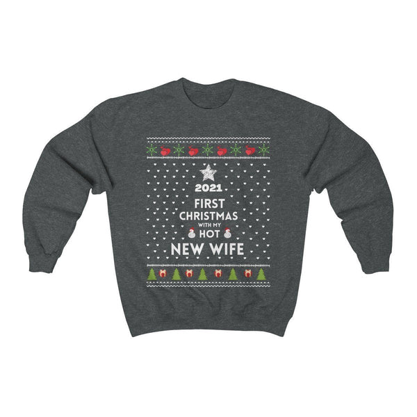 Sweater Navidad para Esposo Sweatshirt Printify Gray S 