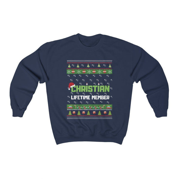 Sweater Navidad para Hijo (Personalízala con el nombre) Sweatshirt Printify Navy S 
