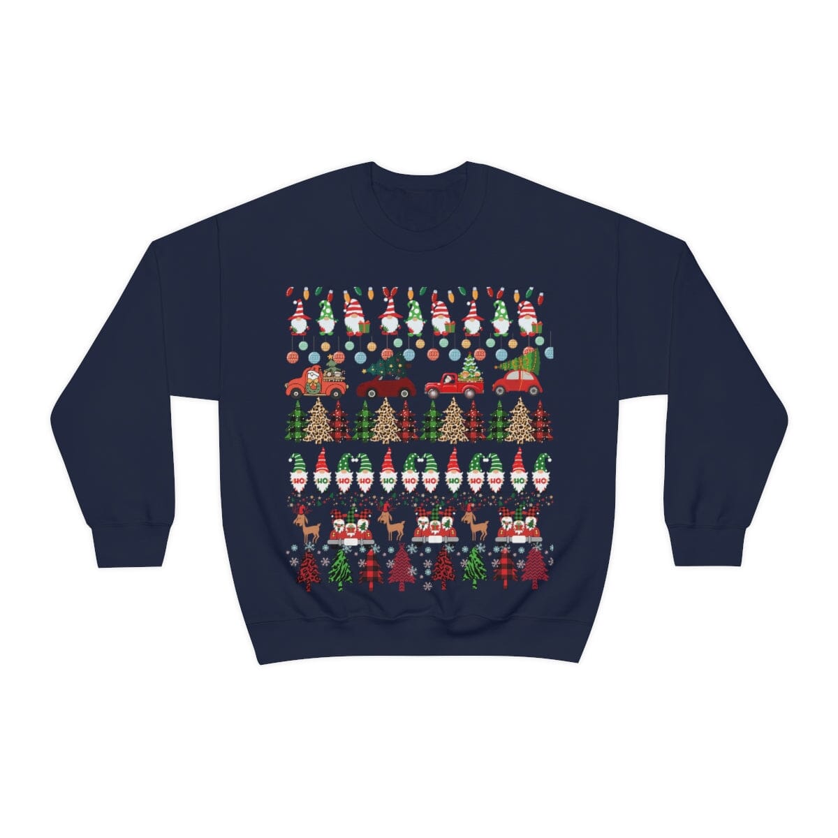 Sweater Navideña para Fiestas - Unisex - Ugly Christmas Sweater Sweatshirt Printify S Navy 