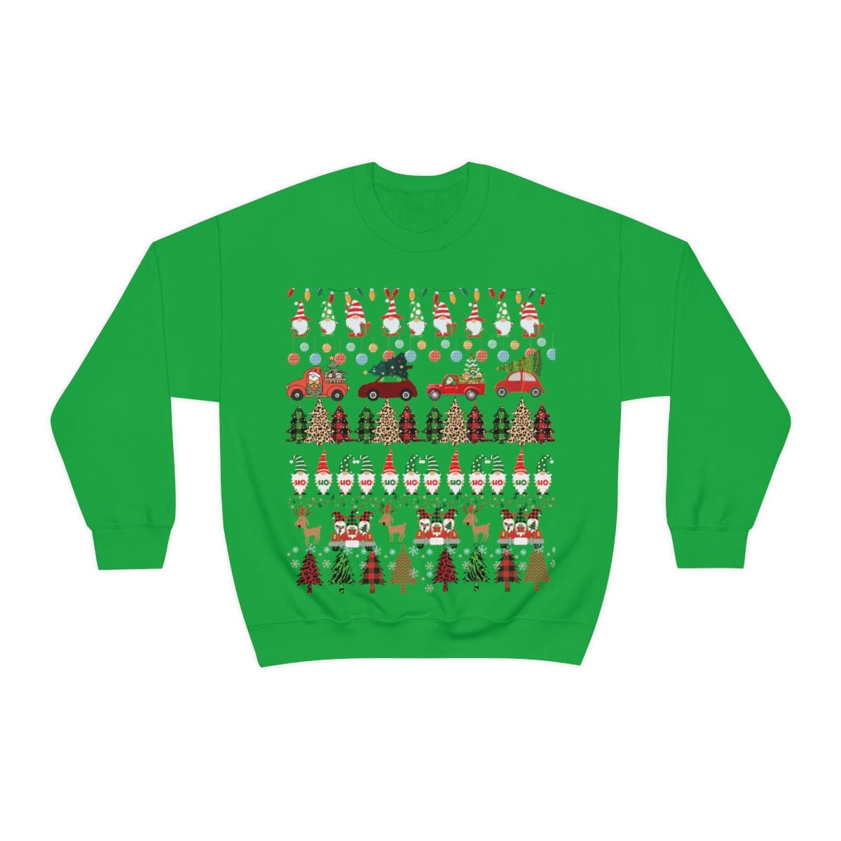 Sweater Navideña para Fiestas - Unisex - Ugly Christmas Sweater Sweatshirt Printify S Irish Green 
