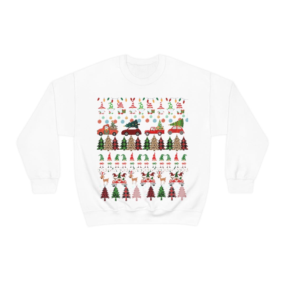 Sweater Navideña para Fiestas - Unisex - Ugly Christmas Sweater Sweatshirt Printify S White 