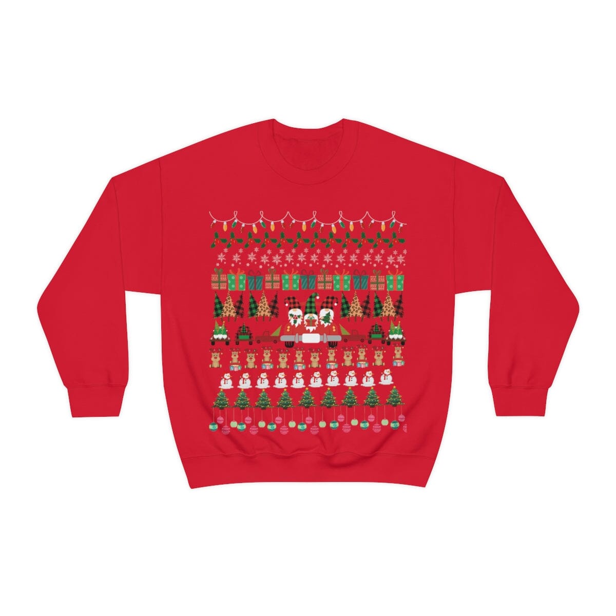 Sweater Unisex para lucir esta Navidad - Ugly Christmas Sweater - Escoge entre 4 colores. Sweatshirt Printify S Red 