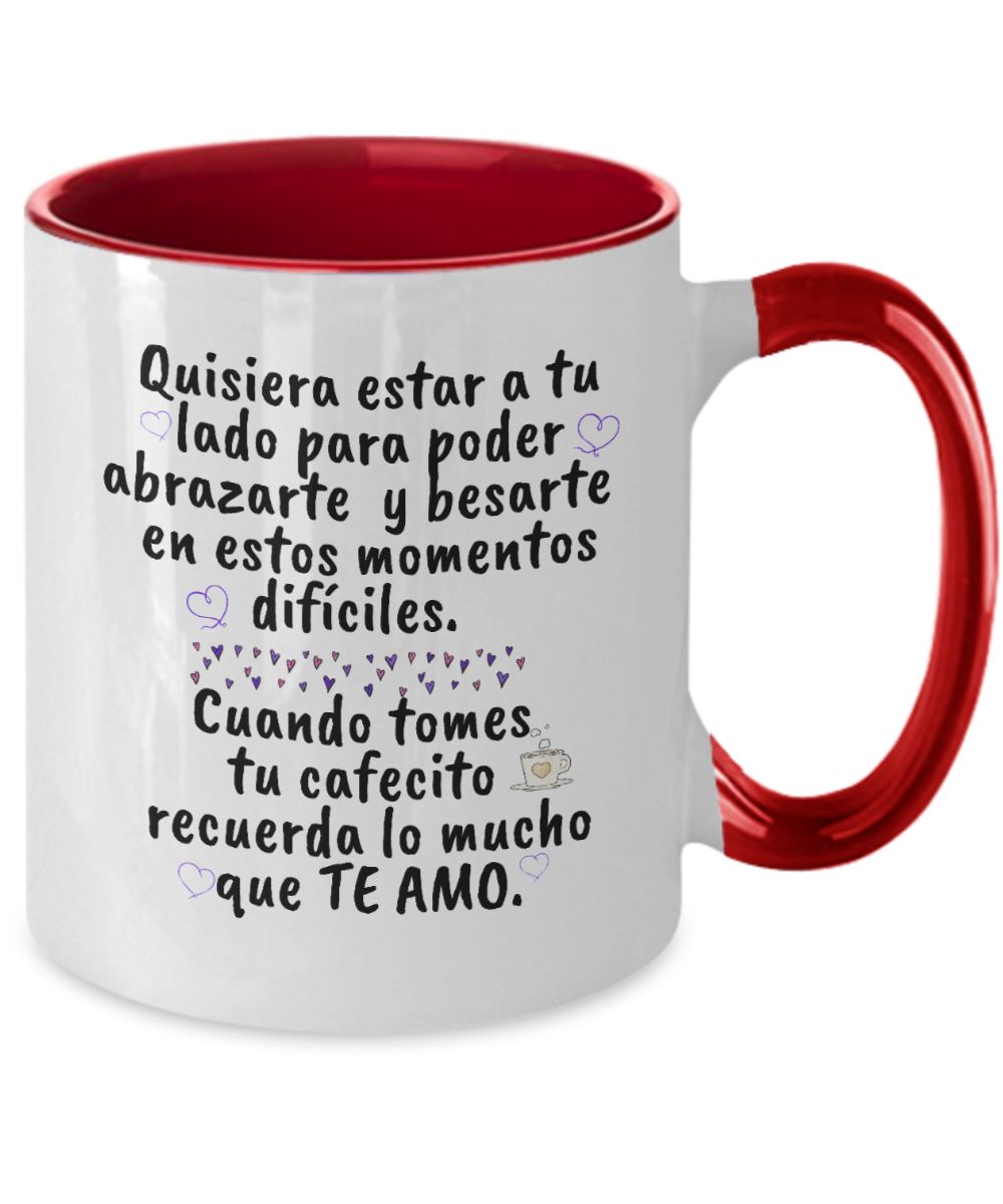 Taza cambia color para Abuelitas: Para la más bella Abuelita de Todo el Mundo Coffee Mug Regalos.Gifts Two Tone 11oz Mug Red 