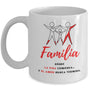 Taza con Mensaje Cristiano: Familia, donde la vida comienza y el amor nunca termina Coffee Mug Regalos.Gifts 11oz Mug White 