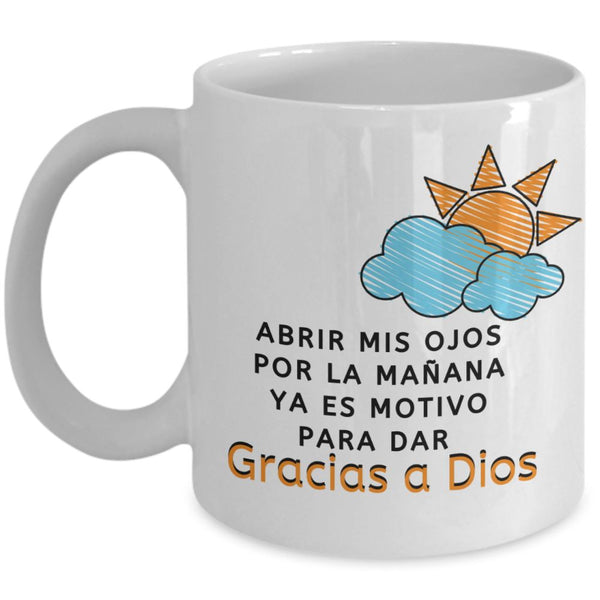 Taza con Mensaje Cristiano: Gracias a Dios Coffee Mug Regalos.Gifts 11oz Mug White 