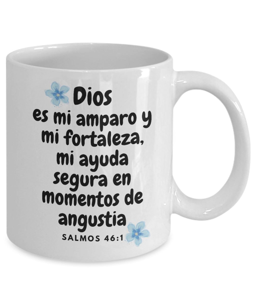 Taza con Mensaje De mamá para hija: Dios es mi amparo y mi fortaleza… - Salmos 46:1 Coffee Mug Gearbubble 