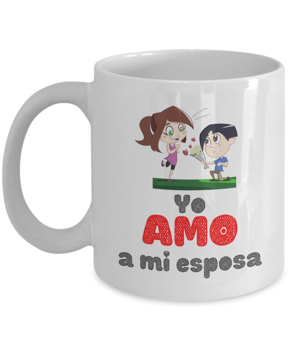 Taza con Mensaje para esposa: Yo Amo a mi esposa Coffee Mug Regalos.Gifts 11oz Mug White 