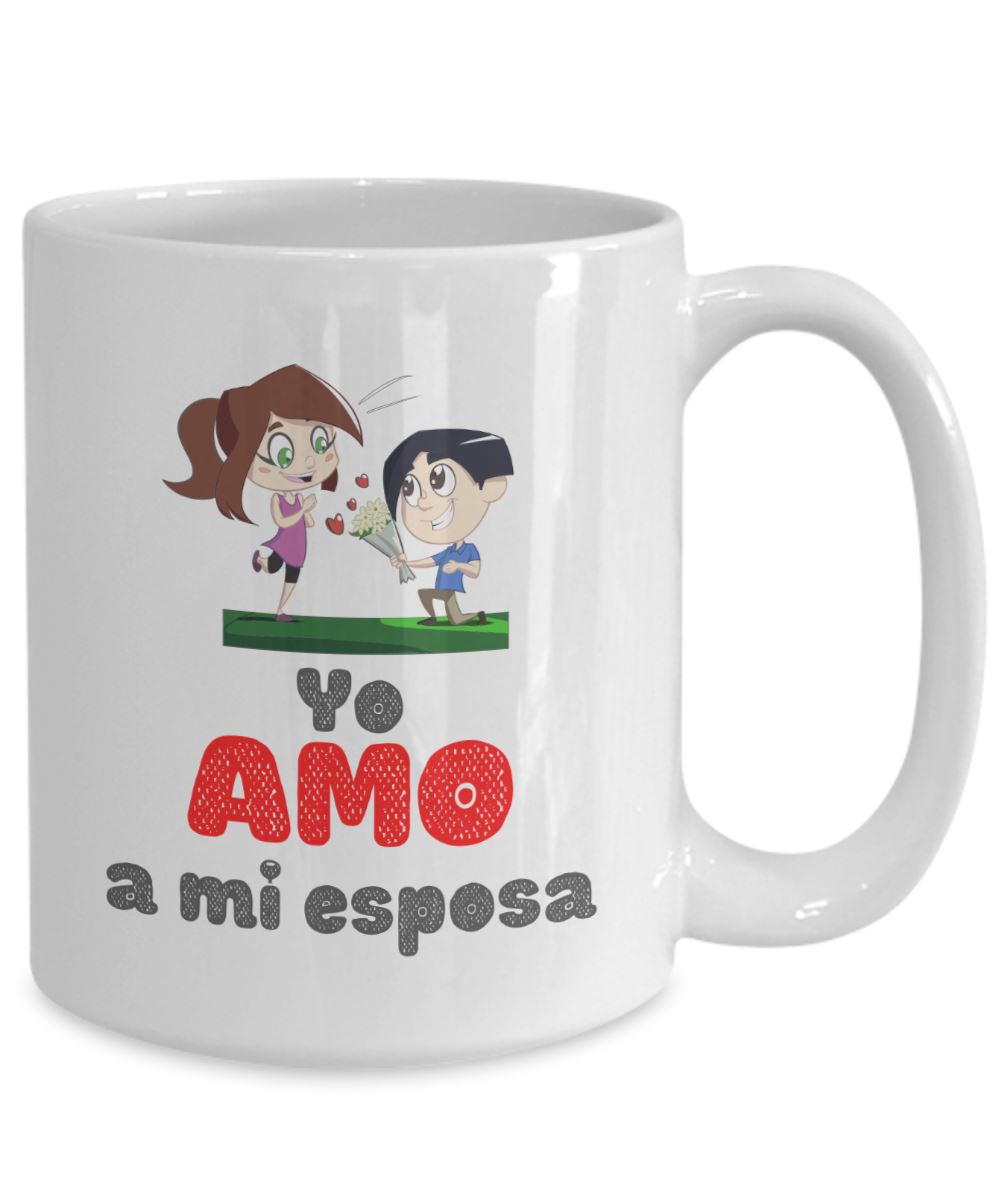 Taza con Mensaje para esposa: Yo Amo a mi esposa Coffee Mug Regalos.Gifts 
