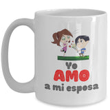 Taza con Mensaje para esposa: Yo Amo a mi esposa Coffee Mug Regalos.Gifts 15oz Mug White 