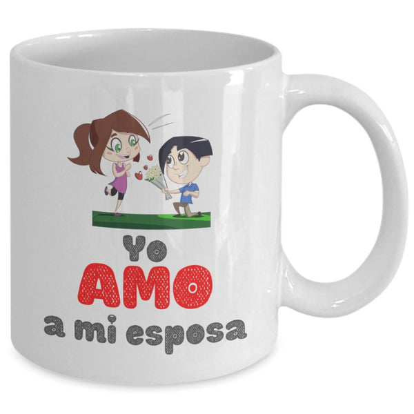 Taza con Mensaje para esposa: Yo Amo a mi esposa Coffee Mug Regalos.Gifts 