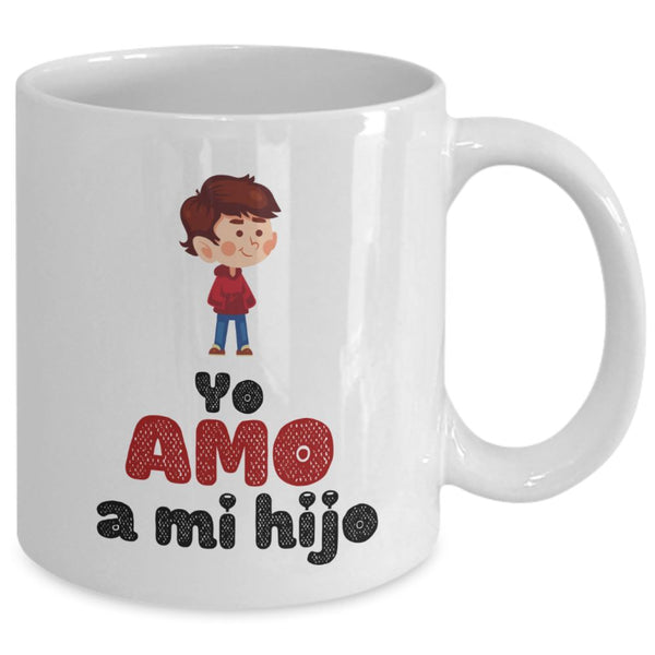 Taza con Mensaje para hijo: Yo Amo a mi hijo Coffee Mug Regalos.Gifts 