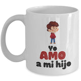 Taza con Mensaje para hijo: Yo Amo a mi hijo Coffee Mug Regalos.Gifts 11oz Mug White 