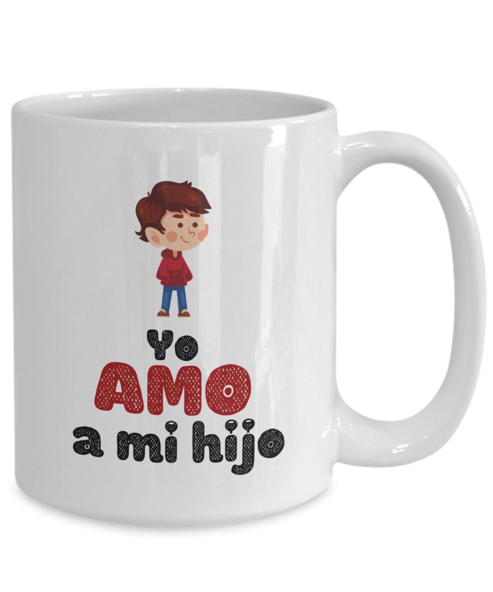 Taza con Mensaje para hijo: Yo Amo a mi hijo Coffee Mug Regalos.Gifts 