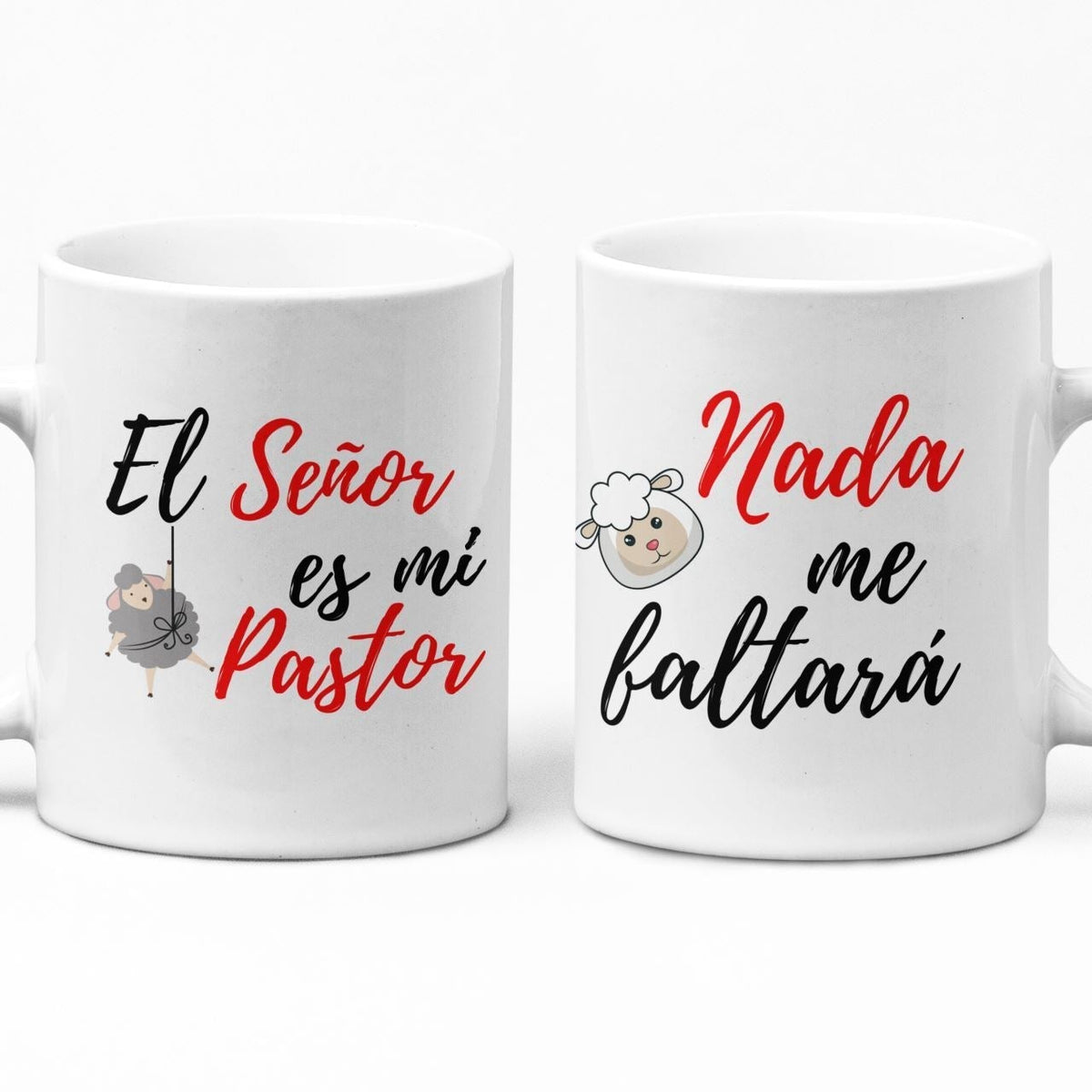 Taza de café con mensaje cristiano: El Señor es mi Pastor, nada me faltará . Coffee Mug Regalos.Gifts 