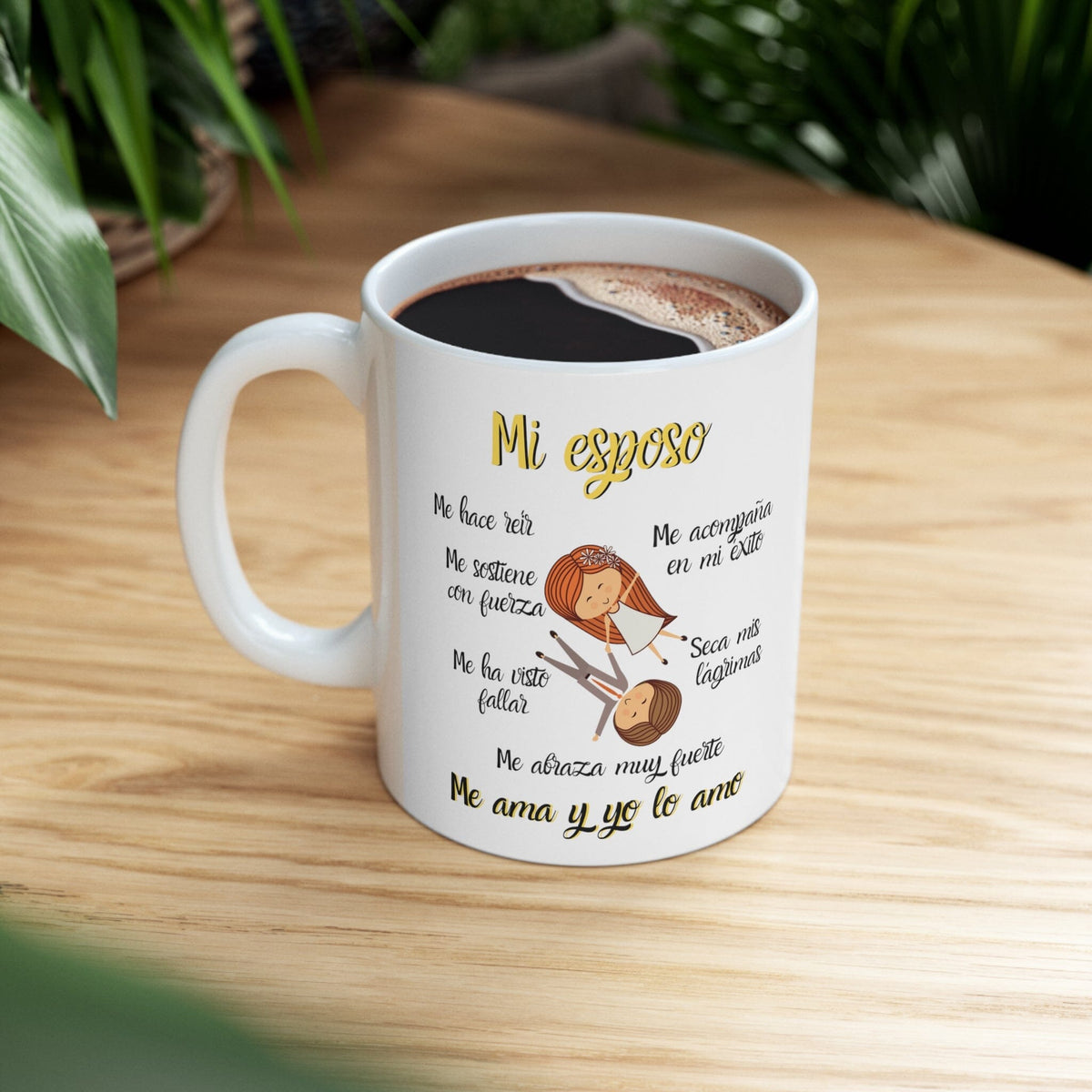 Taza de café con mensaje cristiano: Mi esposo es- 11 onzas Mug Printify 