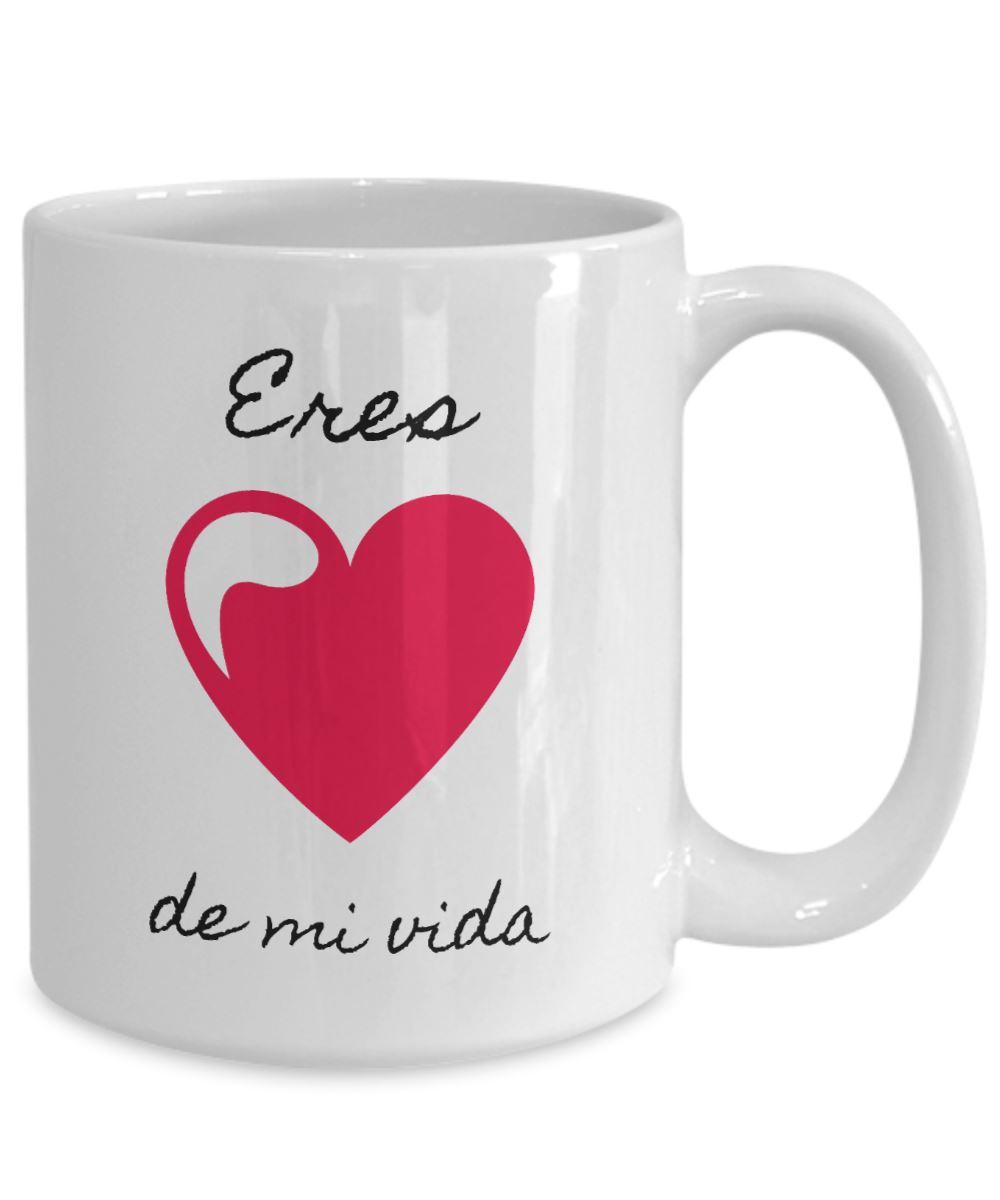 Taza de café con mensaje de amor: Eres el amor de mi vida Coffee Mug Regalos.Gifts 