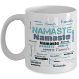 Taza de Café con Mensaje: Namaste Coffee Mug Regalos.Gifts 