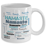 Taza de Café con Mensaje: Namaste Coffee Mug Regalos.Gifts 
