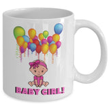 Taza de café con mensaje para dar Sorpresa: BABY GIRL Coffee Mug Regalos.Gifts 