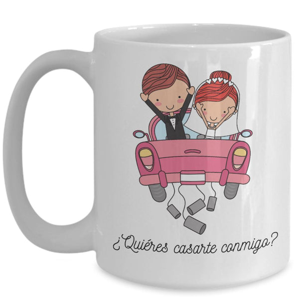 Taza de café con mensaje para dar Sorpresa: Quiéres casarte conmigo? Coffee Mug Regalos.Gifts 