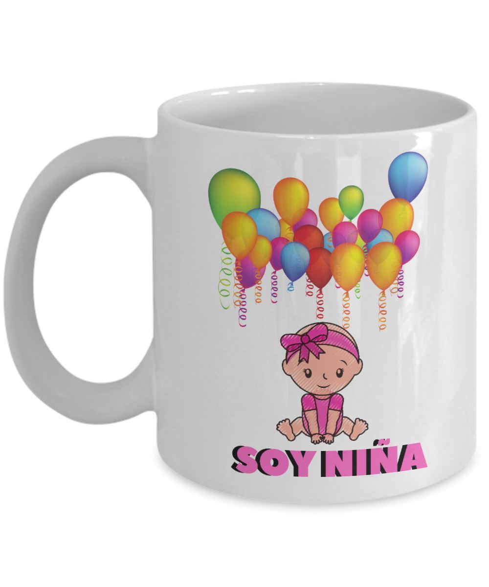 Taza de café con mensaje para dar Sorpresa: Soy Niña Coffee Mug Regalos.Gifts 