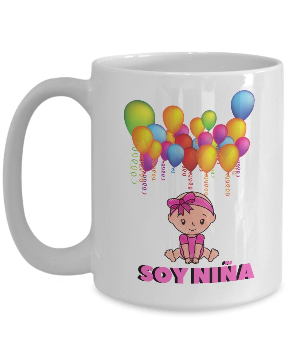 Taza de café con mensaje para dar Sorpresa: Soy Niña Coffee Mug Regalos.Gifts 